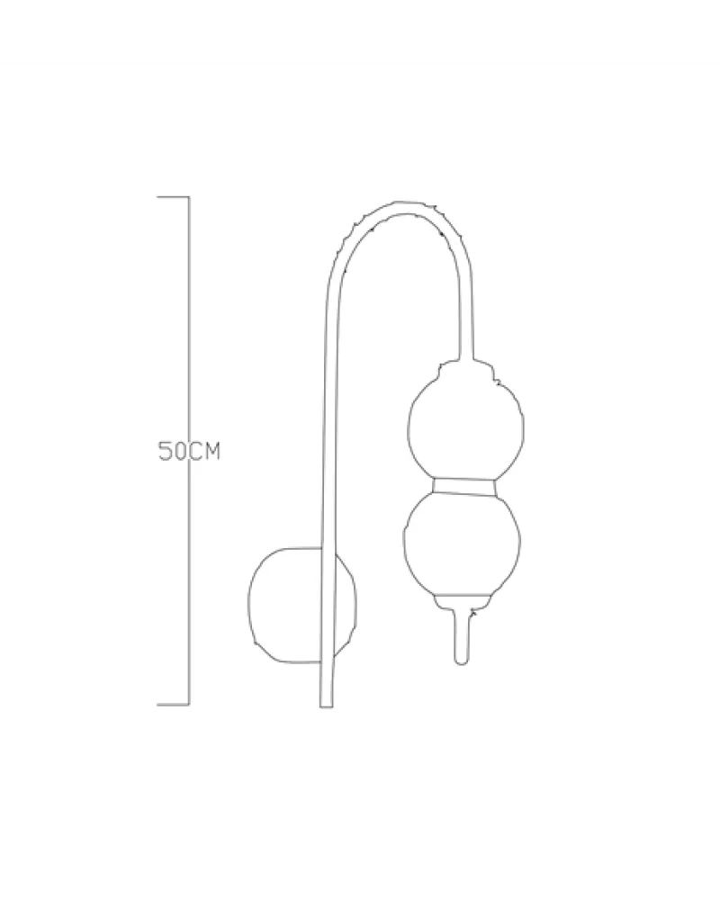H:50CM KÜRELİ LED DUVAR APLİK ML74160