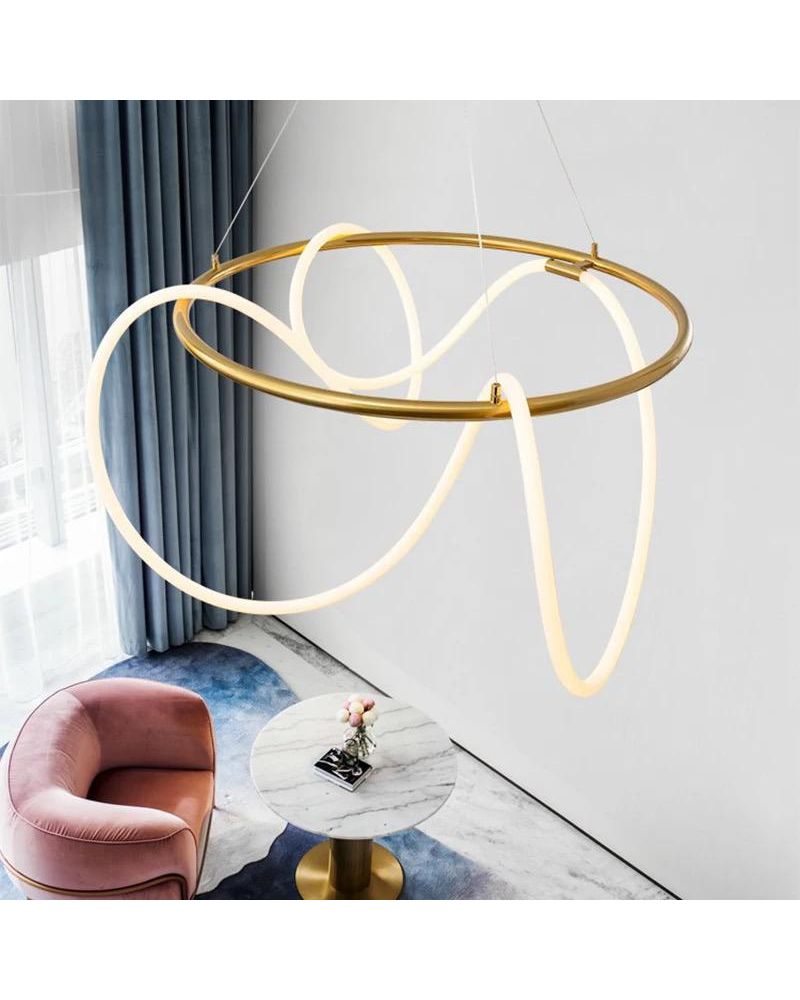Ø60CM SLİME SİLİKON LED AVİZE SARKIT ML86023