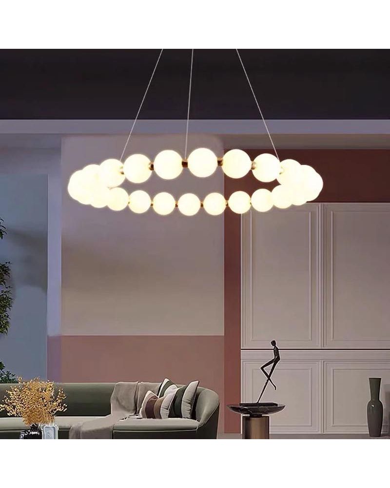 Ø60CM AKRİLİK KÜRE LED AVİZE SARKIT ML83501