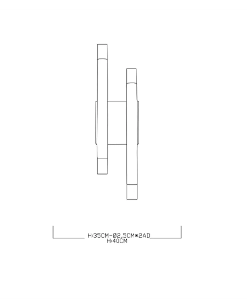 H:35CM BORU LED DUVAR APLİK ML74154