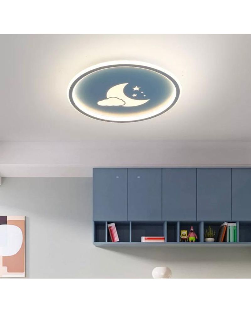 Ø40CM BULUTLU İÇE VE DIŞA IŞIK LED AVİZE PLAFONYER ML54104B
