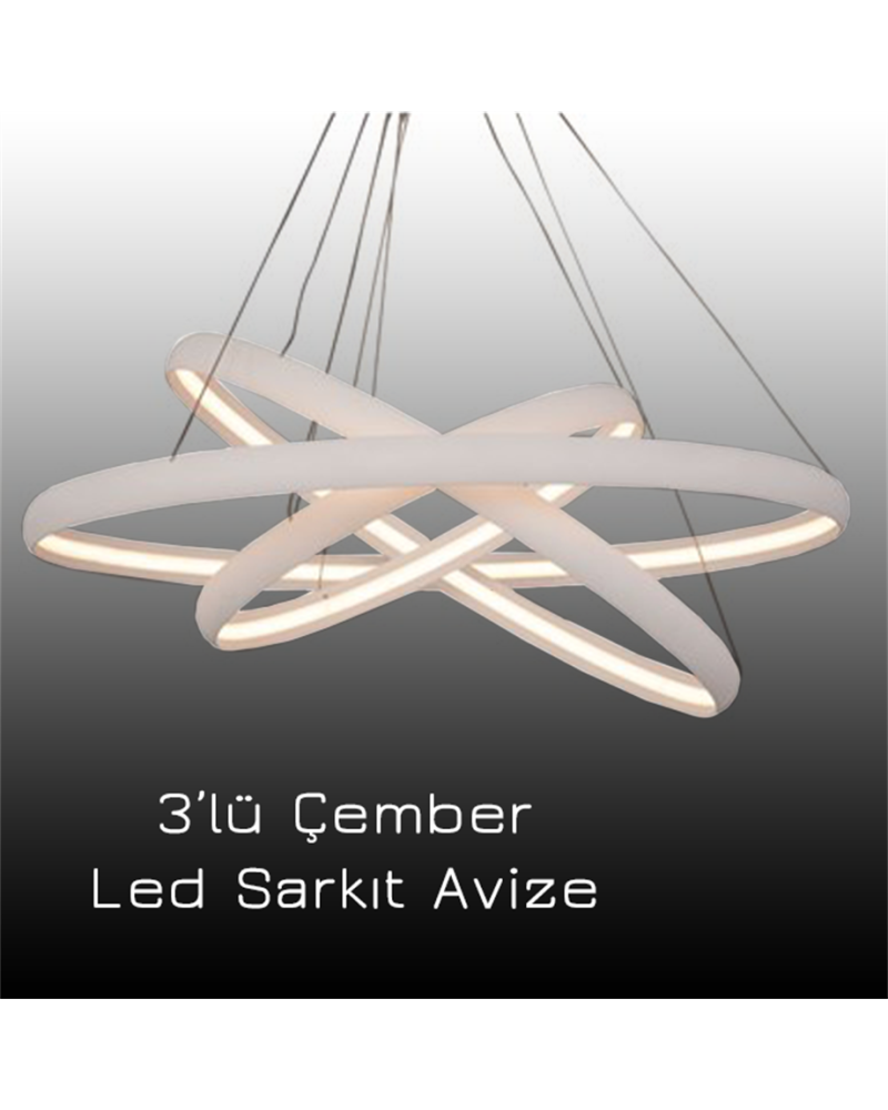 Ø85-70-55CM BALIKSIRTI LED AVİZE SARKIT ML30006