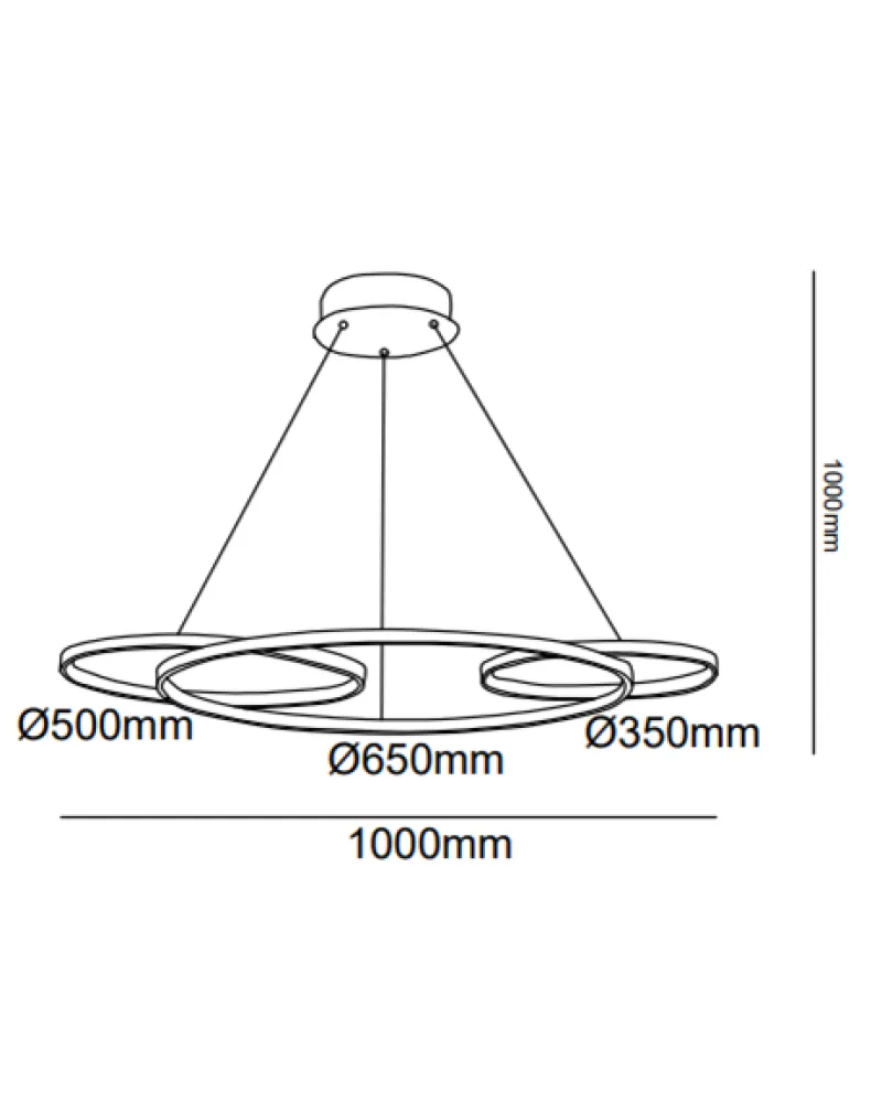 Ø65-50-35CM KÜME LED AVİZE SARKIT ML30062