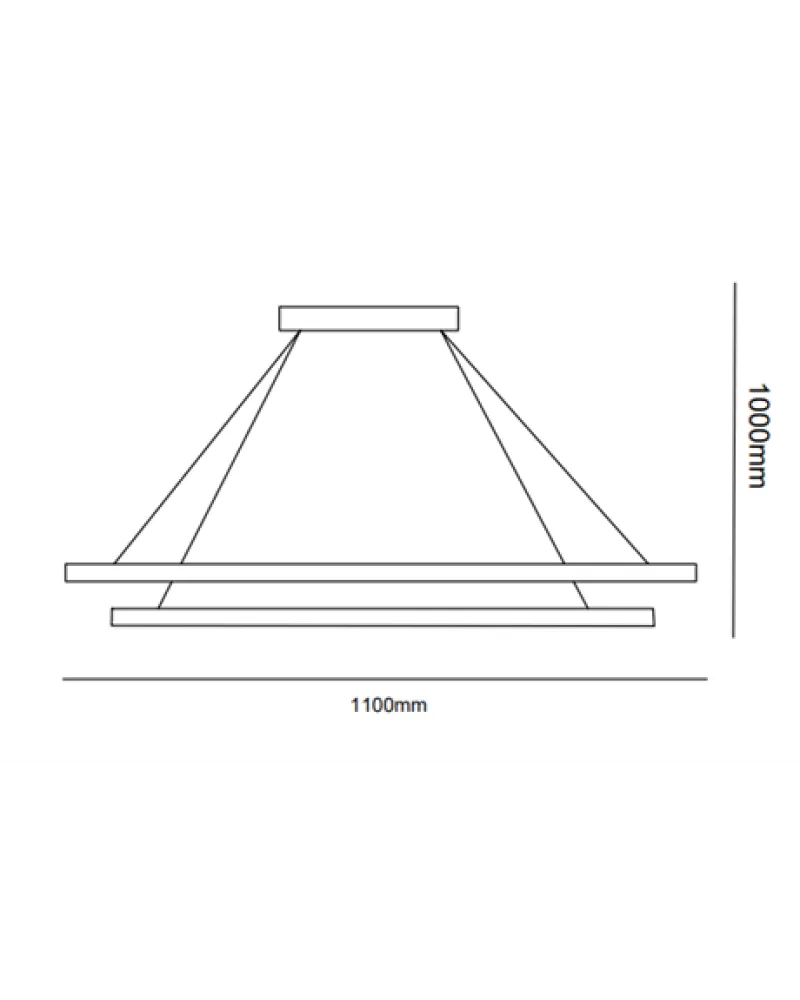 110*25CM BALIKSIRTI LED AVİZE SARKIT ML30023