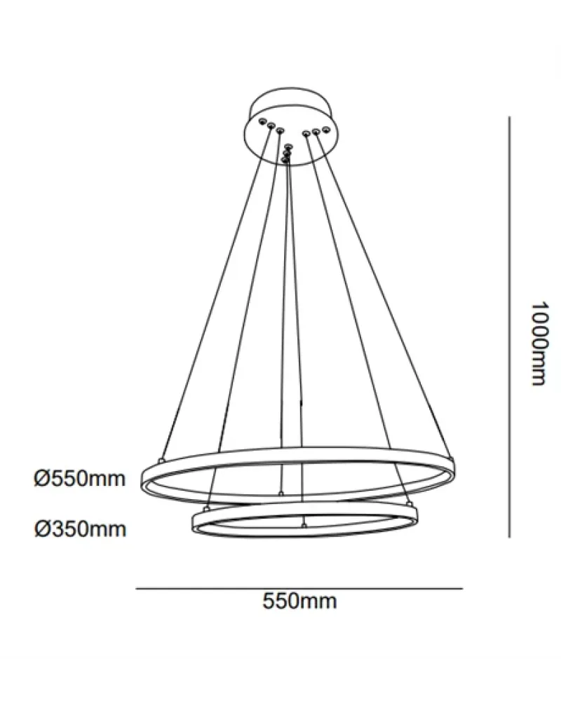 Ø40-60CM Ü.K.E LED AVİZE SARKIT ML30042