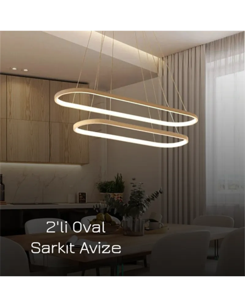 110*25CM ELİPS LED AVİZE SARKIT ML30064