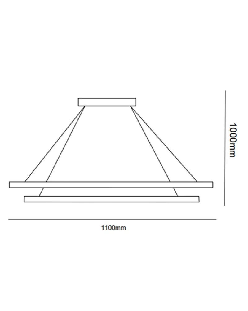 110*25CM ELİPS LED AVİZE SARKIT ML30064