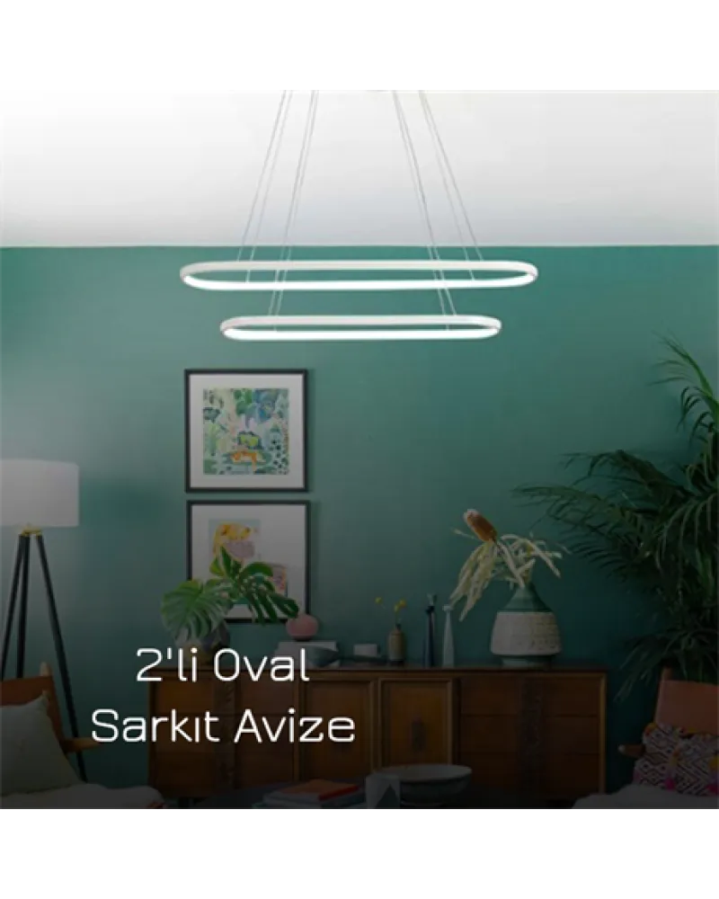 110*25CM ELİPS LED AVİZE SARKIT ML30064