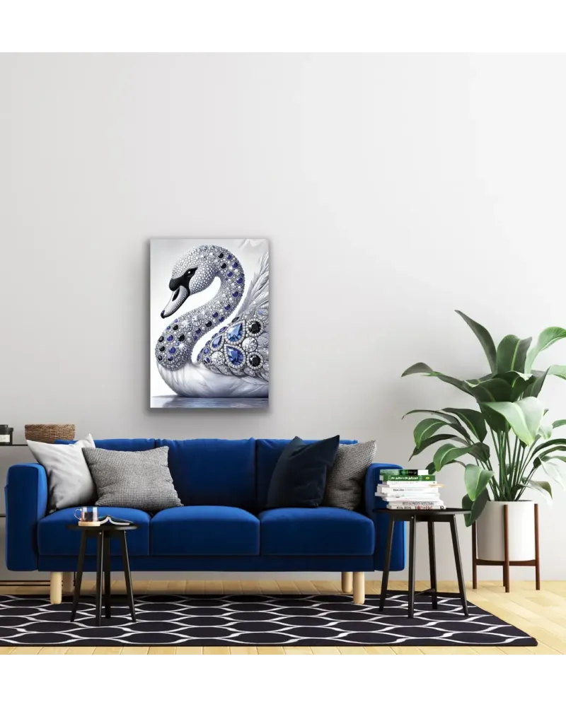 Elmaslı Kuğu Kanvas Tablo 70x100cm