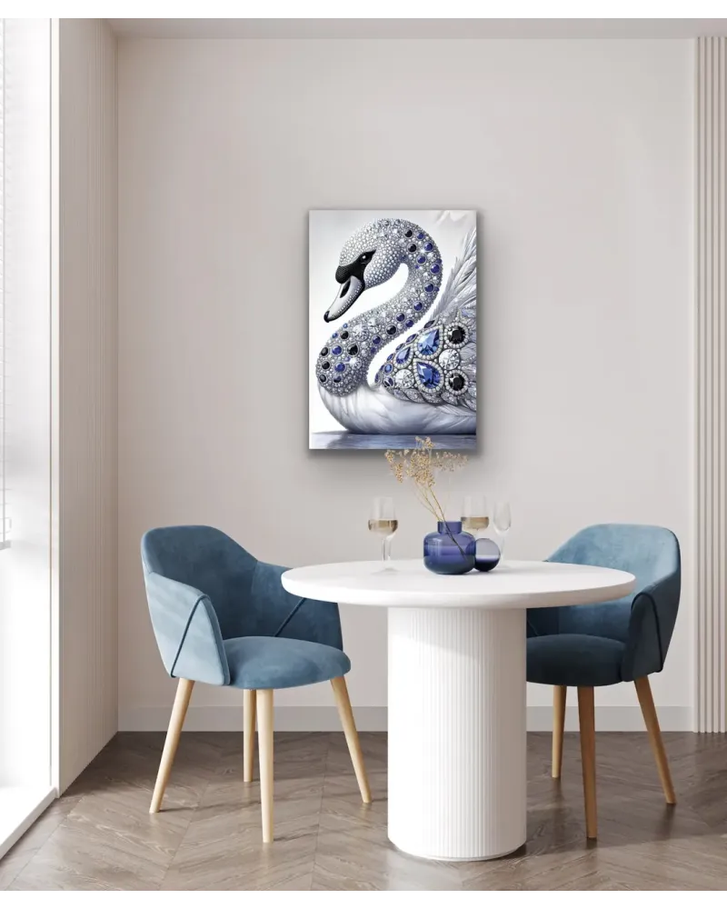 Elmaslı Kuğu Kanvas Tablo 70x100cm