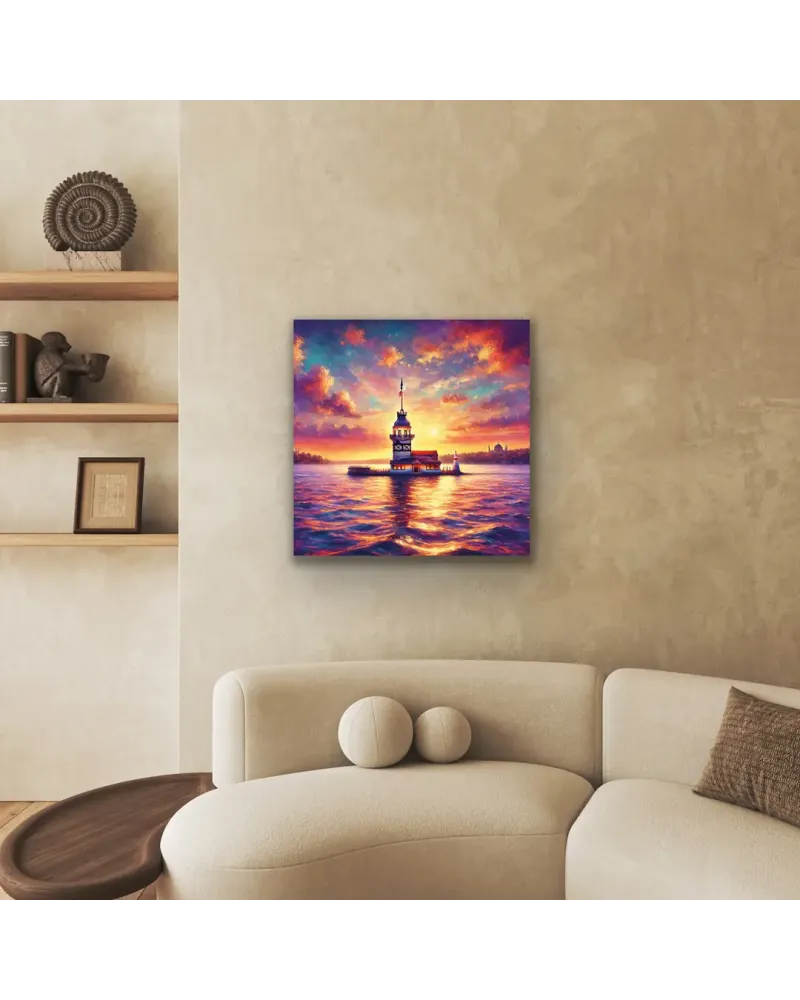 Kız Kulesi Kanvas Tablo 90x90 cm