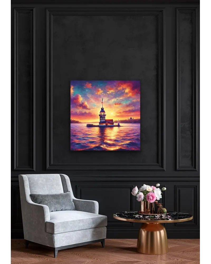 Kız Kulesi Kanvas Tablo 90x90 cm