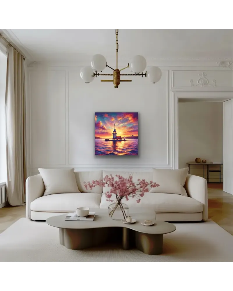 Kız Kulesi Kanvas Tablo 90x90 cm