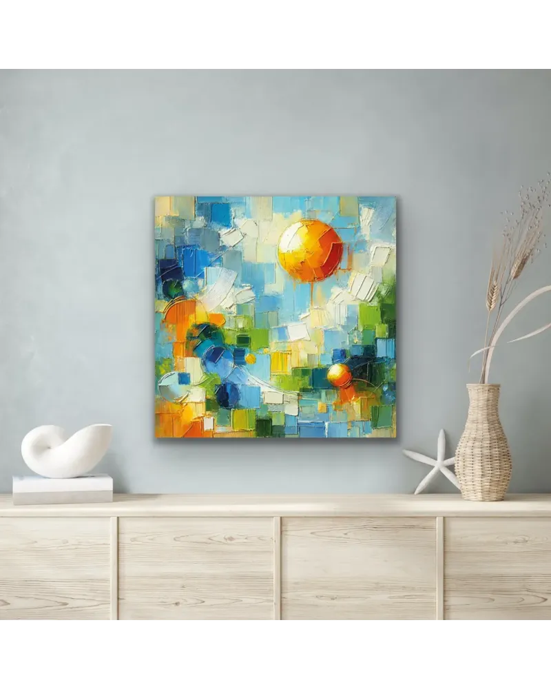Yaz Mevsimi Temalı Kanvas Tablo 60x60 cm
