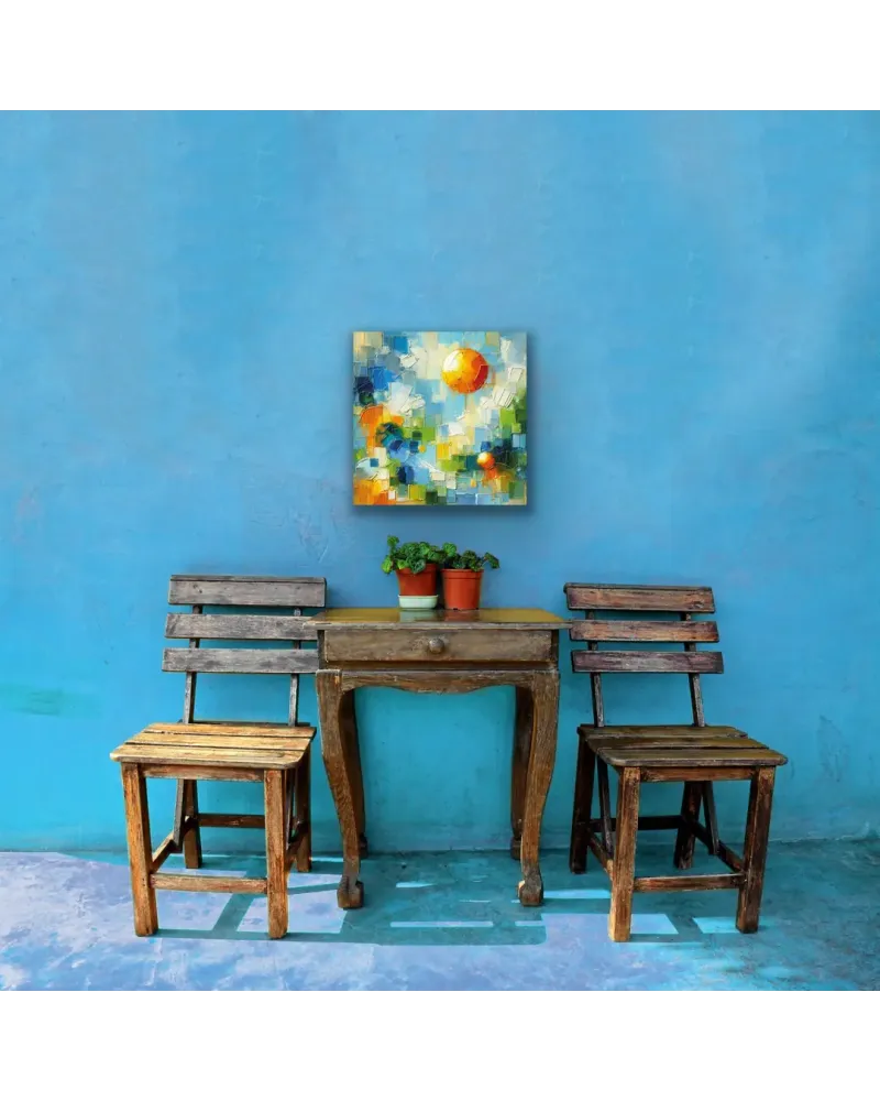 Yaz Mevsimi Temalı Kanvas Tablo 60x60 cm