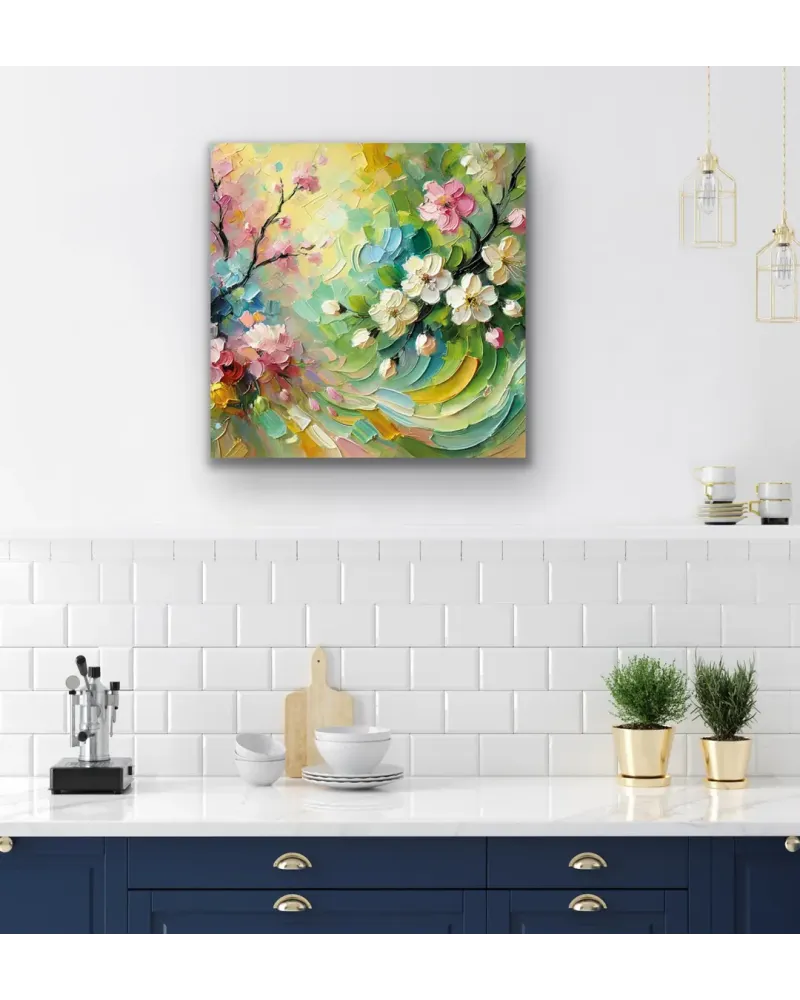 İlkbahar Mevsimi Kanvas Tablo 60x60cm
