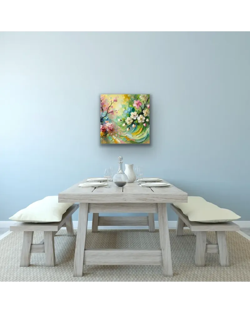 İlkbahar Mevsimi Kanvas Tablo 60x60cm