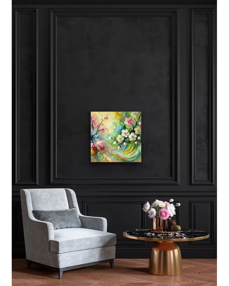 İlkbahar Mevsimi Kanvas Tablo 60x60cm