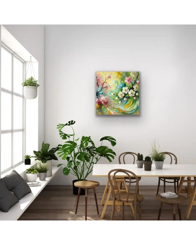 İlkbahar Mevsimi Kanvas Tablo 60x60cm