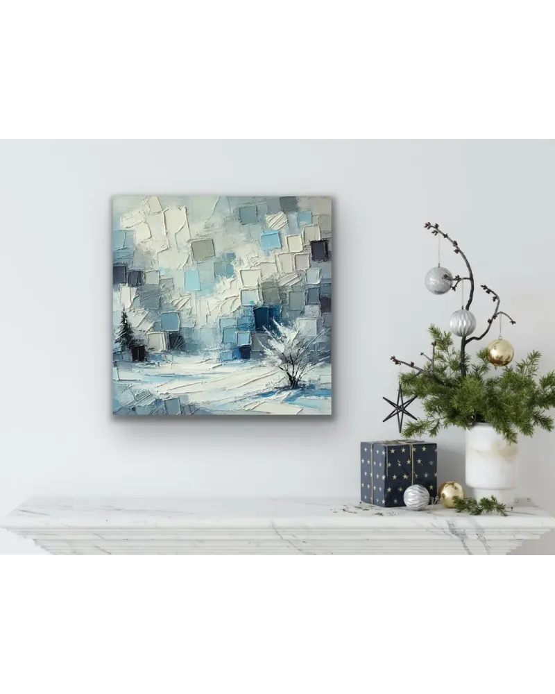 Kış Mevsimi Temalı Kanvas Tablo 60x60 cm