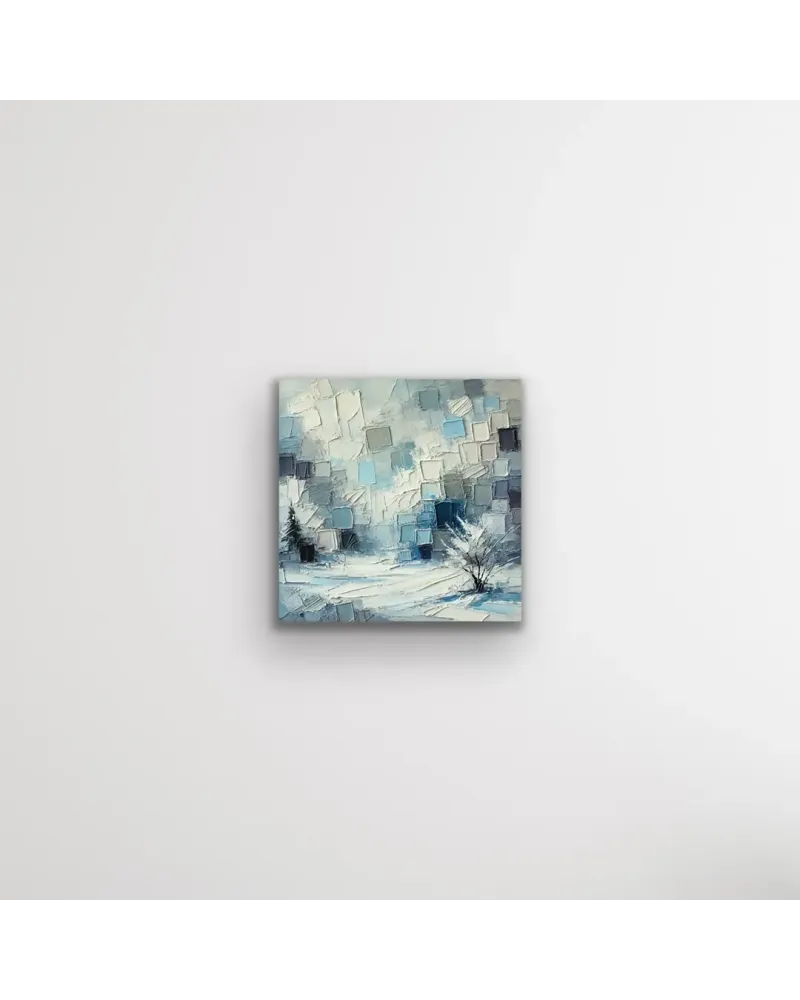 Kış Mevsimi Temalı Kanvas Tablo 60x60 cm