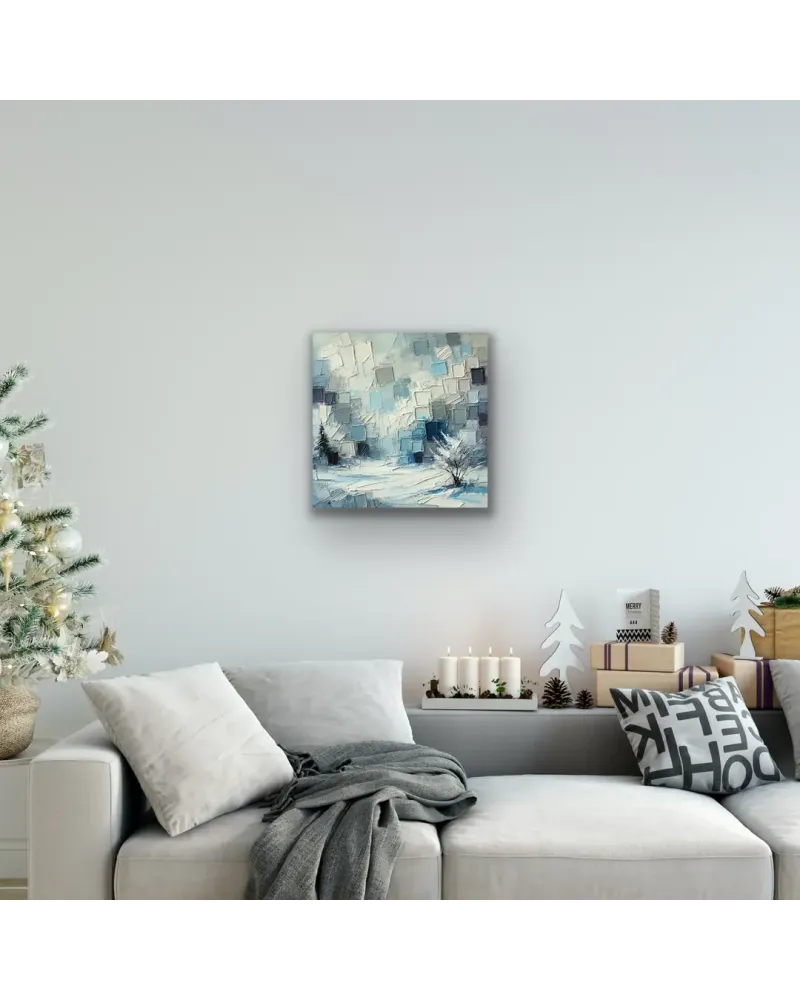 Kış Mevsimi Temalı Kanvas Tablo 60x60 cm