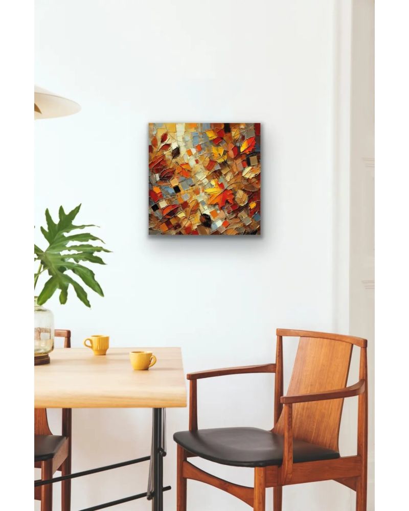 Sonbahar Mevsimi Temalı Kanvas Tablo 60x60 cm