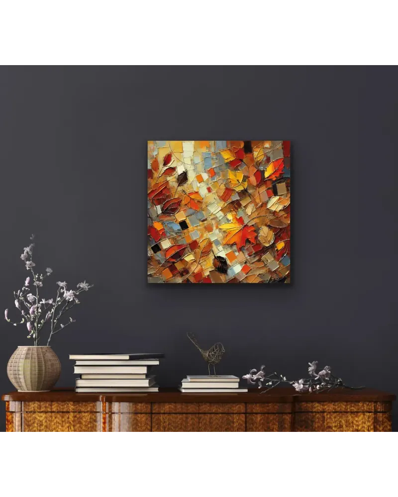 Sonbahar Mevsimi Temalı Kanvas Tablo 60x60 cm