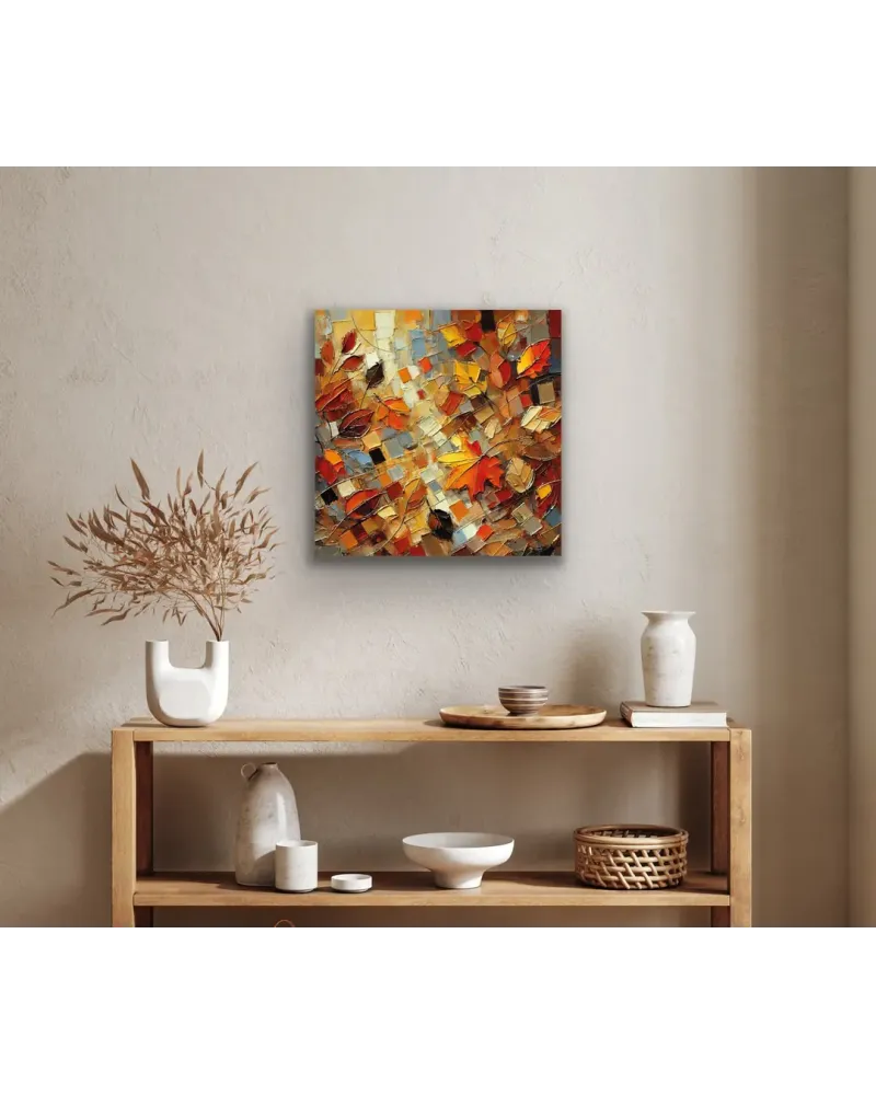 Sonbahar Mevsimi Temalı Kanvas Tablo 60x60 cm