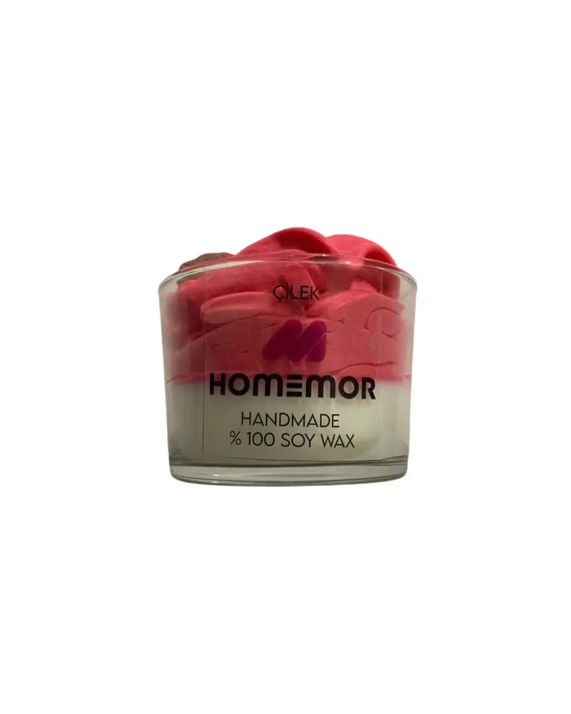 Çilekli Soya Wax Mum 200cc