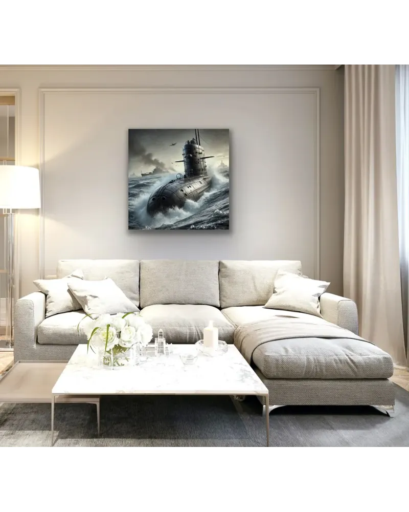 Denizaltı Temalı Kanvas Tablo 90x90 cm