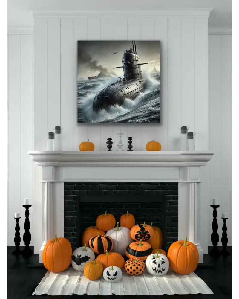 Denizaltı Temalı Kanvas Tablo 90x90 cm