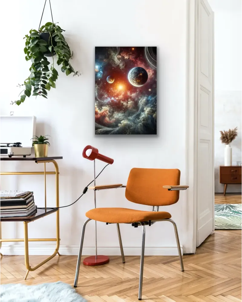 Gezegenler Temalı Kanvas Tablo 70x100 cm