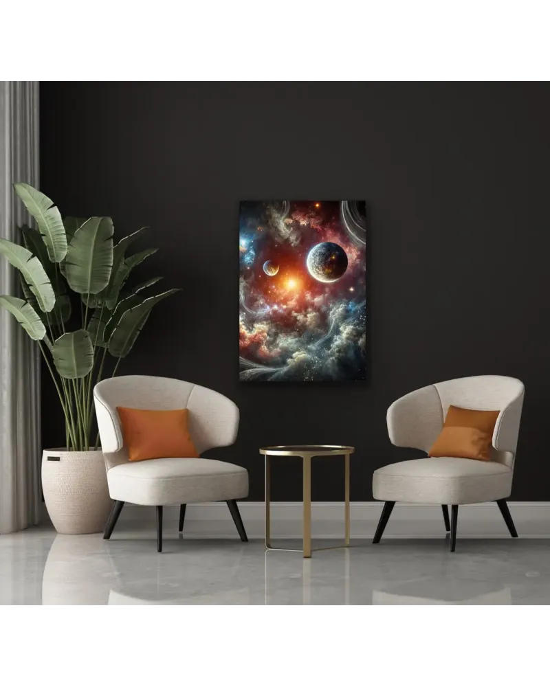 Gezegenler Temalı Kanvas Tablo 70x100 cm