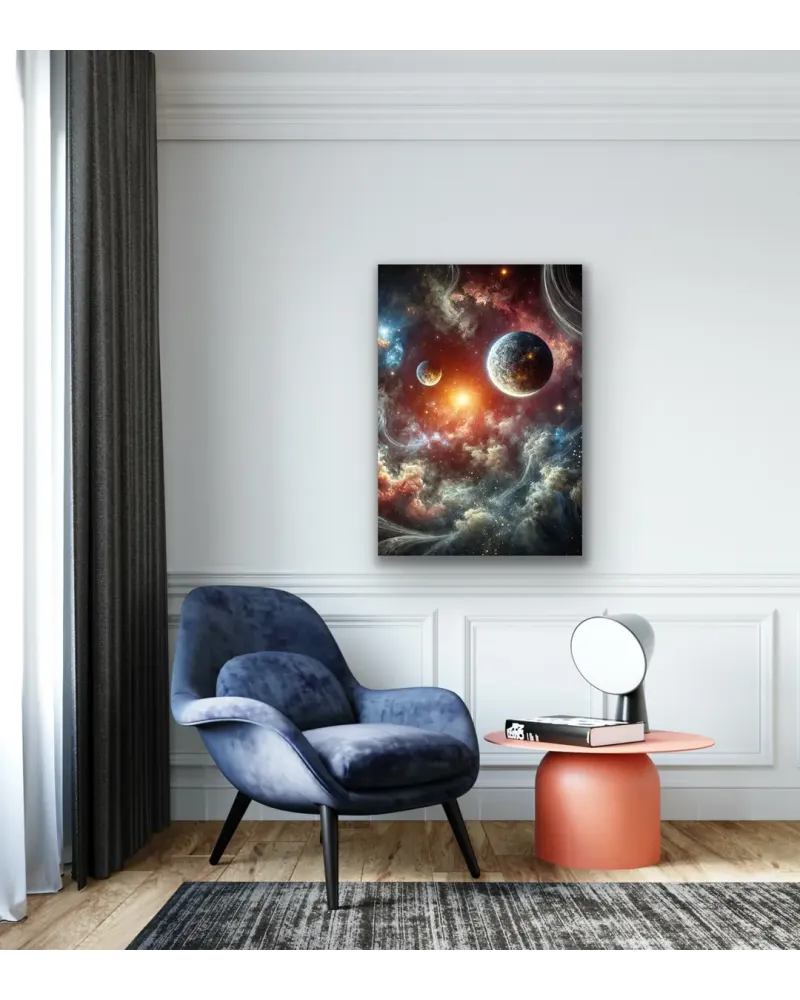 Gezegenler Temalı Kanvas Tablo 70x100 cm