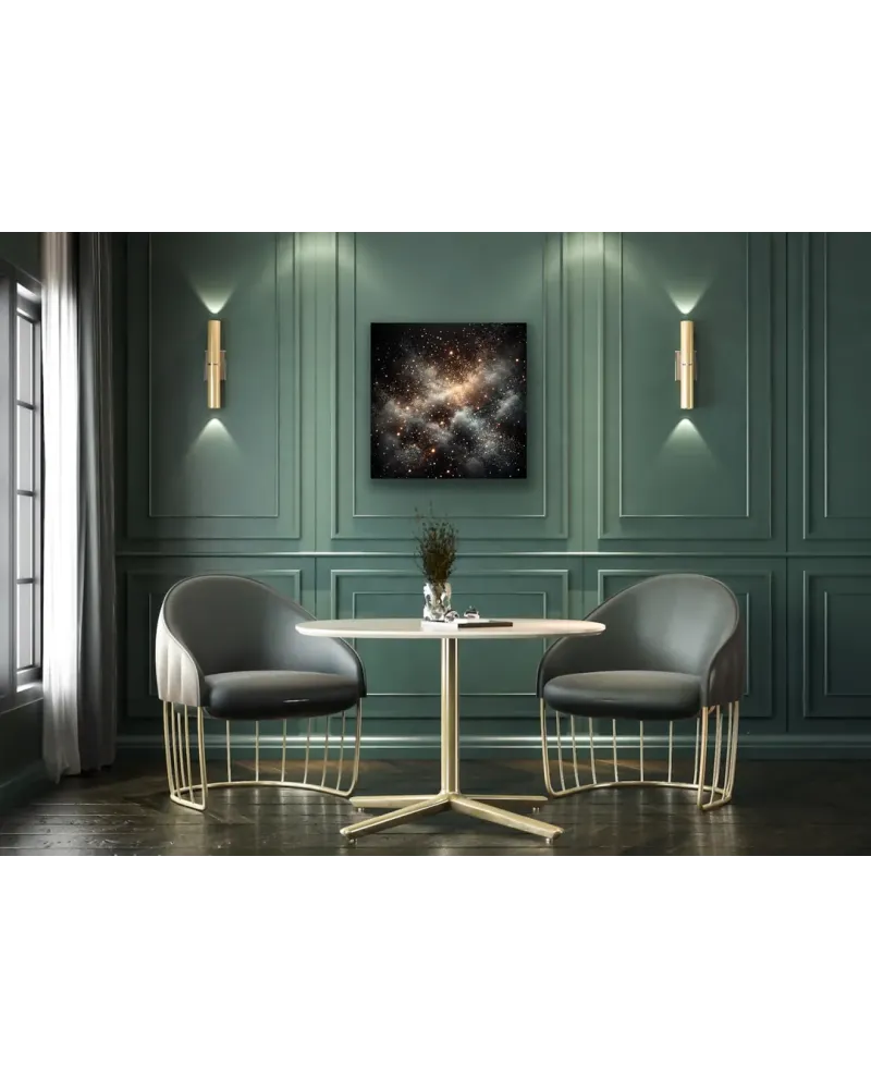 Uzay ve Galaksi Temalı Kanvas Tablo 60x60 cm