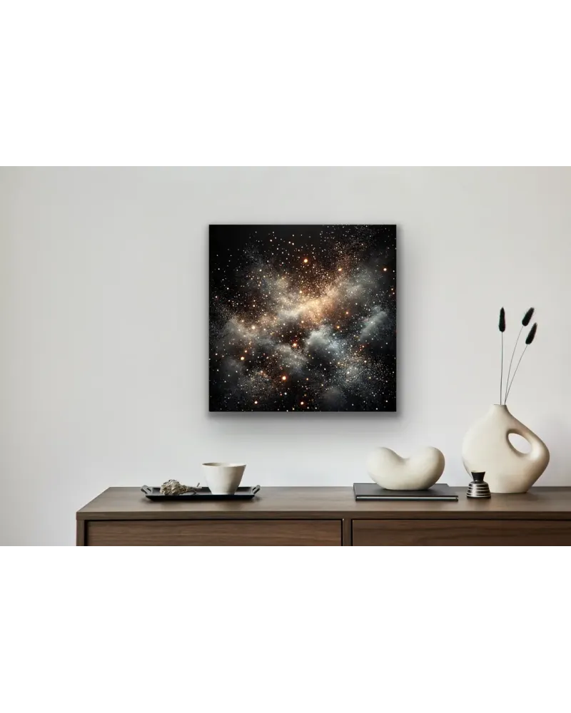 Uzay ve Galaksi Temalı Kanvas Tablo 60x60 cm