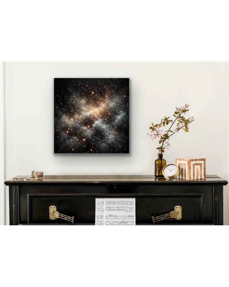 Uzay ve Galaksi Temalı Kanvas Tablo 60x60 cm