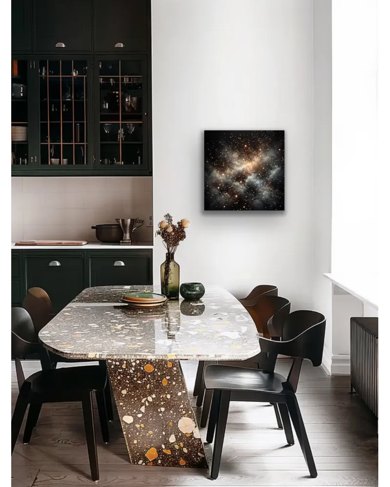 Uzay ve Galaksi Temalı Kanvas Tablo 60x60 cm