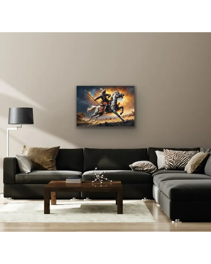 Atlı Osmanlı Askeri Kanvas Tablo 70x100cm
