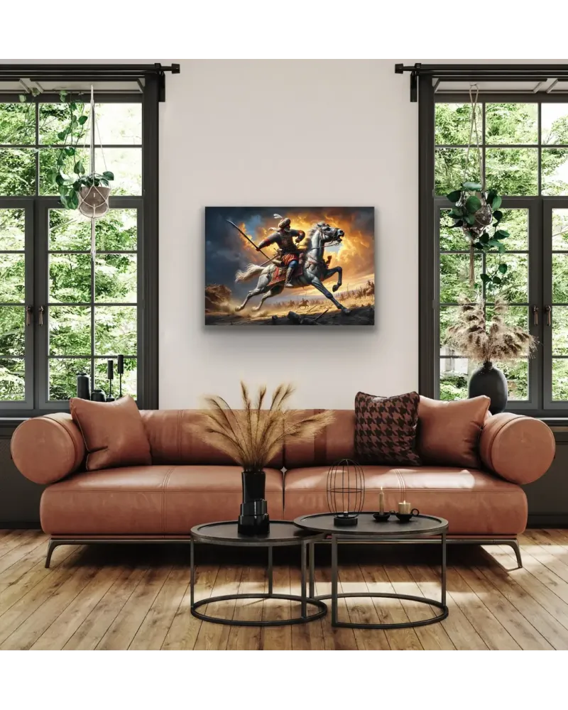 Atlı Osmanlı Askeri Kanvas Tablo 70x100cm