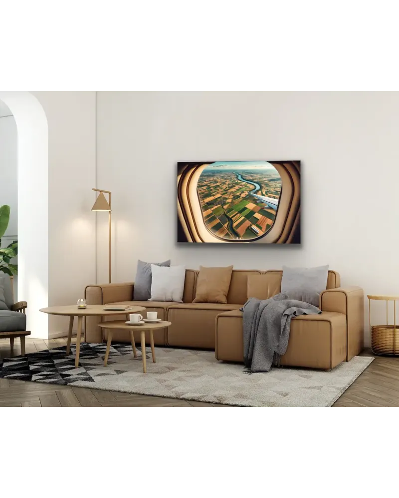 Uçak Penceresi Manzara Kanvas Tablo 100x160cm