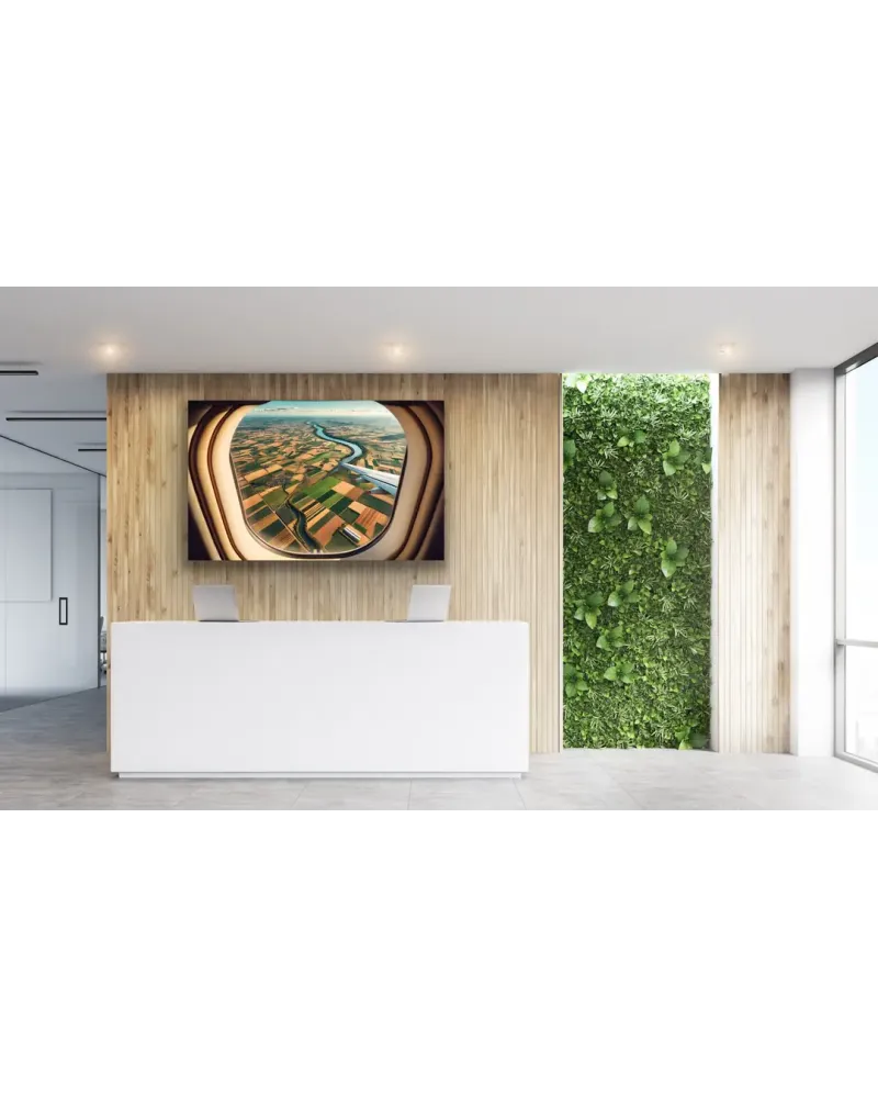 Uçak Penceresi Manzara Kanvas Tablo 100x160cm