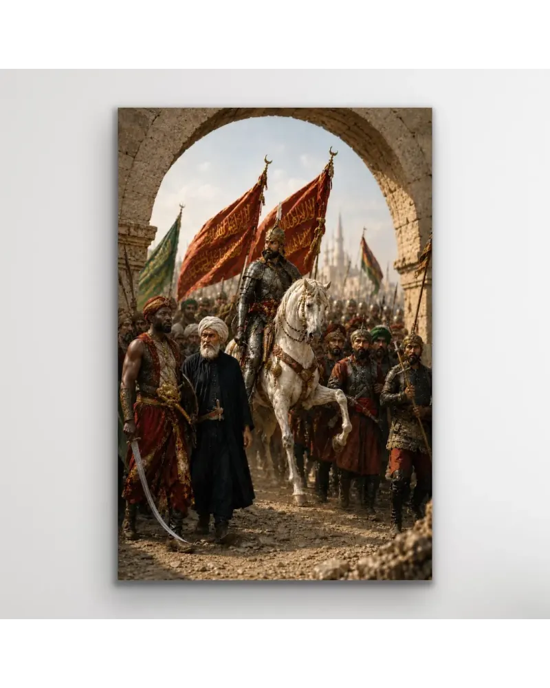 Fatih Sultan Mehmet İstanbul'un Fethi Kanvas Tablo