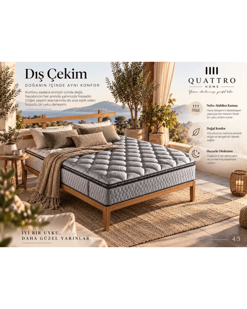 Herkül Yaylı Ortopedik Pedli Çift Kişilik Yatak