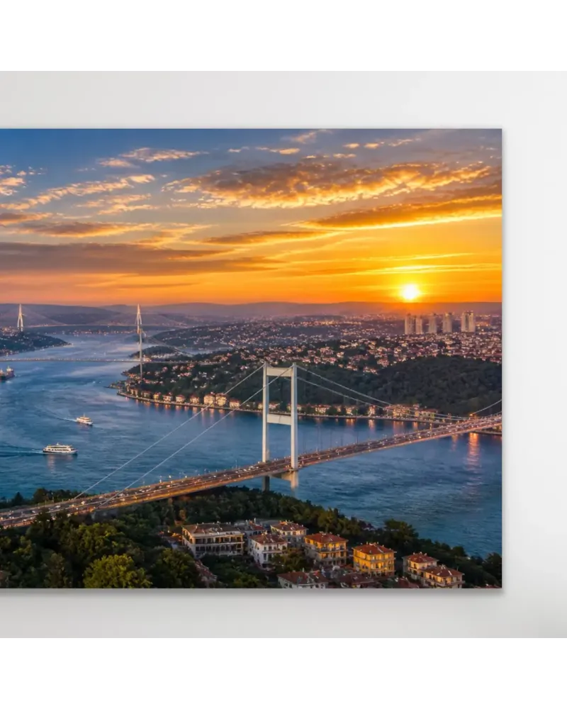 3 Boğaz Manzaralı İstanbul Kanvas Tablo