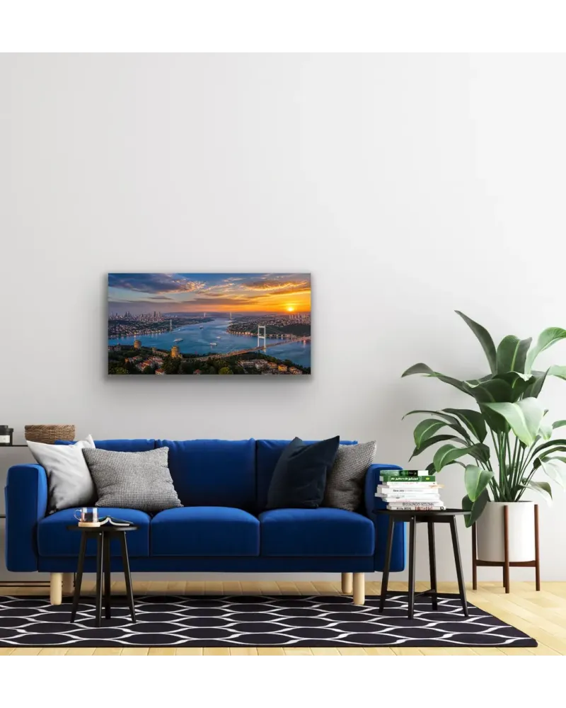 3 Boğaz Manzaralı İstanbul Kanvas Tablo