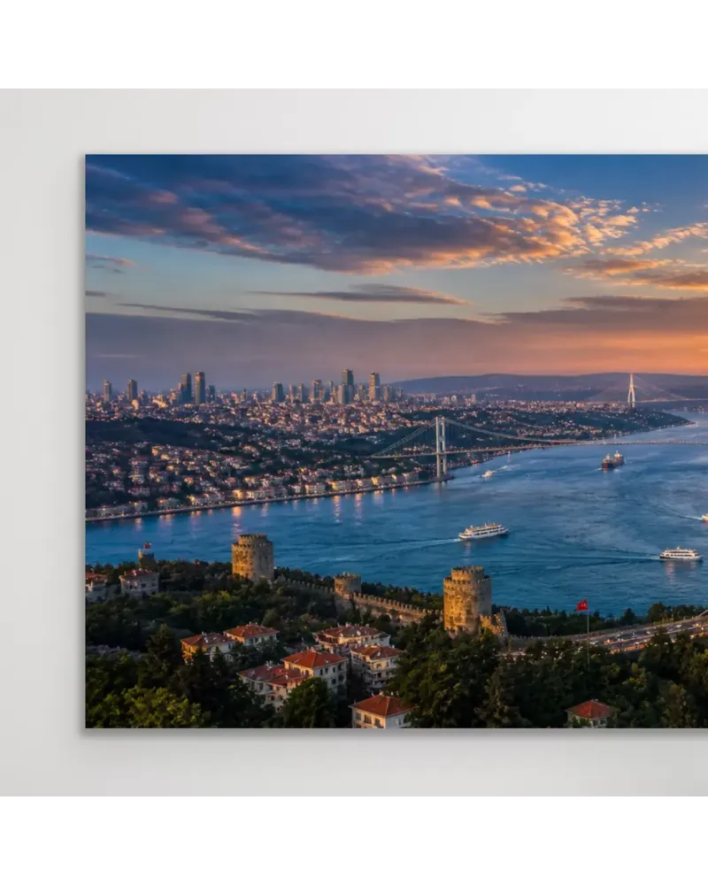 3 Boğaz Manzaralı İstanbul Kanvas Tablo