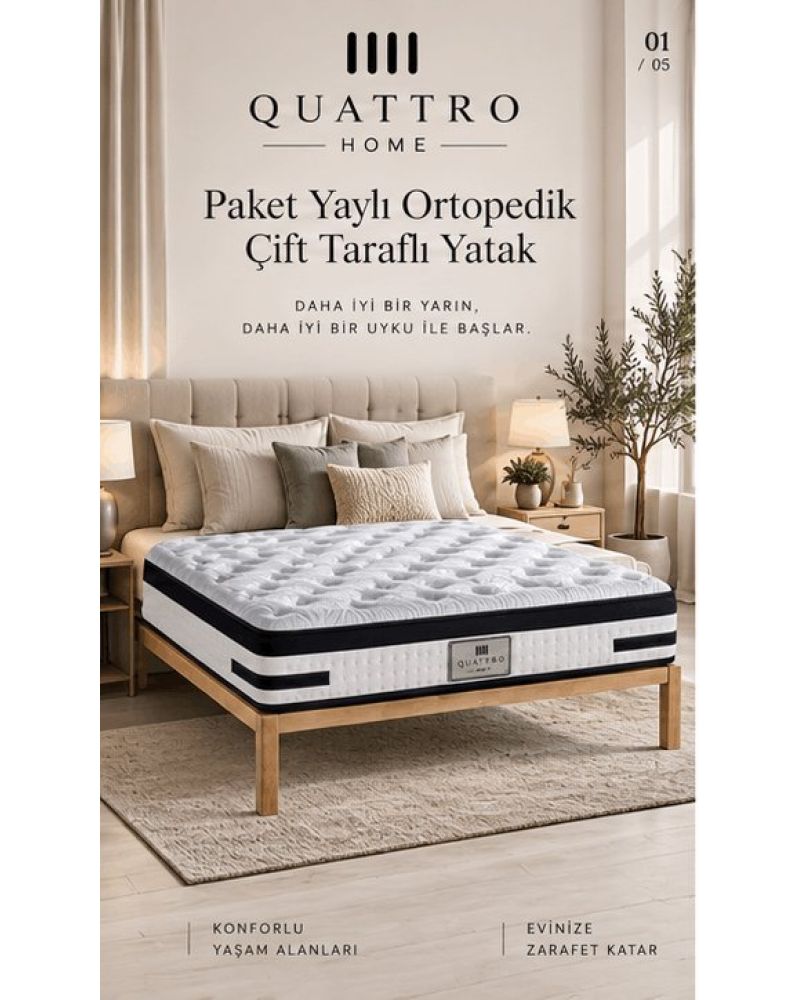 Paket Yaylı Ortopedik Çift Taraflı Yatak
