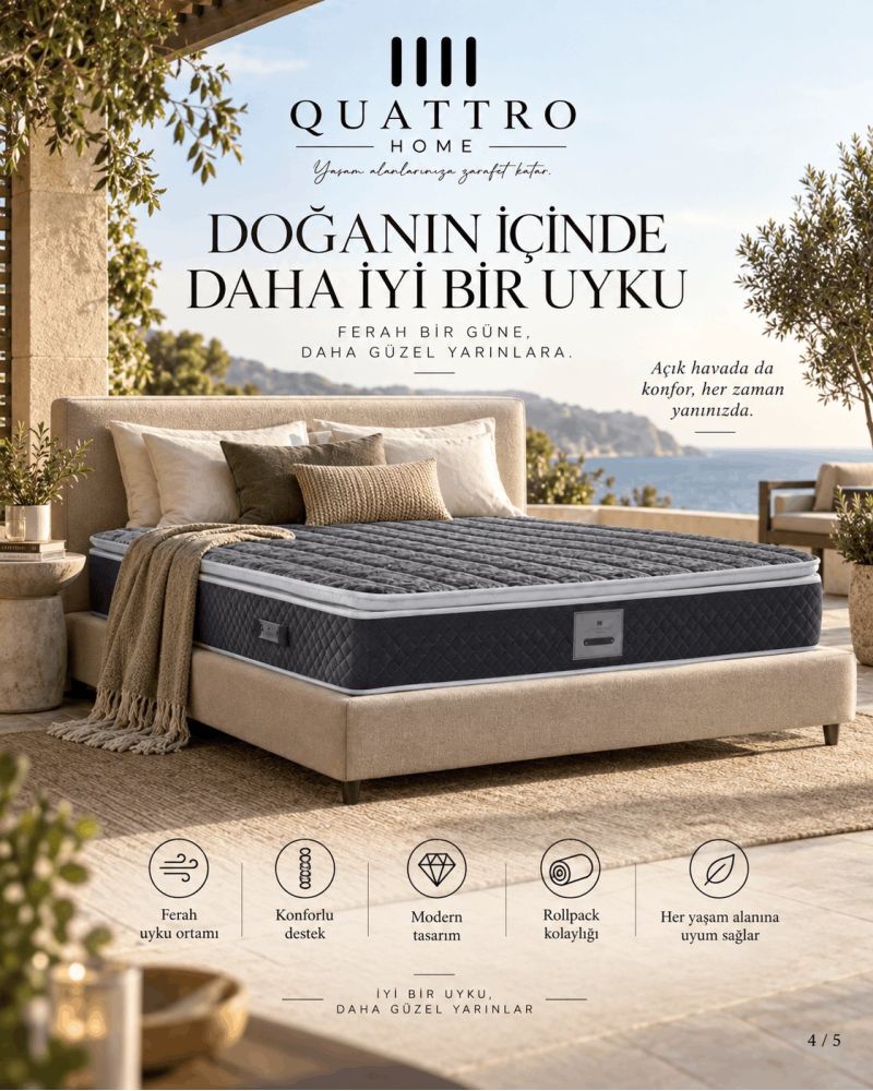 Ortopedik Pedli Paket Yaylı Yatak